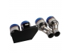 COLA + EMBELLECEDOR DE ESCAPE DOBLE DE TITANIO DUPLEX CON 4 SALIDAS LOOK-M PARA BMW F10/F11