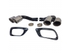 COLAS DE ESCAPE DOBLES CROMADAS + MARCO DE MOLDURA NEGRO BRILLANTE BMW X6 E71 08-14