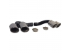 COLAS DE ESCAPE DOBLES CROMADAS + MARCO DE MOLDURA NEGRO BRILLANTE BMW X6 E71 08-14