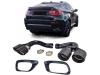 COLAS DE ESCAPE DOBLES CARDONO+ MARCO DE MOLDURA NEGRO BRILLANTE BMW X6 E71 08-14