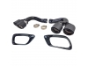 COLAS DE ESCAPE DOBLES CARDONO+ MARCO DE MOLDURA NEGRO BRILLANTE BMW X6 E71 08-14