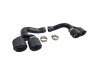 COLAS DE ESCAPE DOBLES CARDONO+ MARCO DE MOLDURA NEGRO BRILLANTE BMW X6 E71 08-14