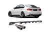 DIFUSOR TRASEIRO EM CARBONO PARA BMW SÉRIE 3 F30/F31 + PONTEIRA DE ESCAPE CROMADA