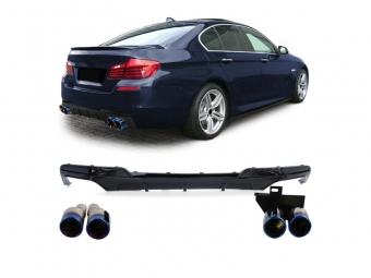 DIFUSOR TRASERO M-PERFOMANCE EN NEGRO BRILLANTE PARA BMW SERIE 5 F10/F11 + COLA TITANIO