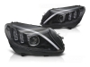 FAROS DELANTEROS DINAMICOS PARA MERCEDES CLASE C W205 NEGROS 2014-2018