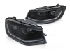 FAROIS DIANTEIROS LUZ DIA PRETOS PARA VW CADDY 2020-