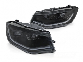 FAROIS DIANTEIROS LUZ DIA PRETOS PARA VW CADDY 2020-