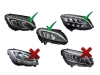 FAROIS DIANTEIROS LUZ DIA PARA MERCEDES CLASE C W205 NEGROS 2014-2021