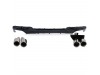 DIFUSOR TRASERO EN NEGRO BRILLANTE PARA BMW SERIE 5 F10/F11 + COLAS CROMO