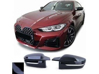 CAPAS DE ESPELHOS  PARA BMW SERIE 4 G22/G26 2020--  LOOK M4 PRETO BRILHANTE
