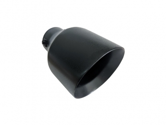 COLA DE ESCAPE INOX REDONDA 115MM COLOR NEGRO MATE