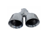 COLA DE ESCAPE INOX DE DOBLE SALIDA REDONDA 89MM - DERECHA