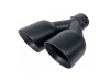 PONTEIRA DE ESCAPE INOX DE DUPLA SAÍDA 89MM PRETO MATE - DIREITA
