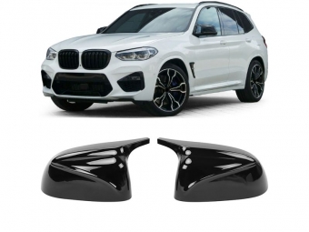 CARCASAS DE ESPEJOS PARA BMW X3 G08 X4 G02 LOOK M NEGRO BRILLO