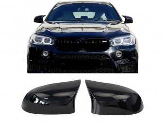 CARCASAS DE ESPEJOS PARA BMW X3/X4/X5/X6 LOOK M NEGRO BRILLO