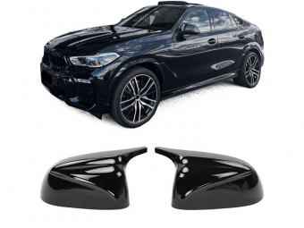CARCASAS DE ESPEJOS PARA BMW X5 G05 X6 G06 X7 G07 LOOK M NEGRO BRILLO