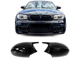 CARCASAS DE ESPEJOS PARA BMW SERIE 1 LOOK M NEGRO BRILLO