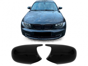 CAPAS DE ESPELHOS PARA BMW SERIE 1 LOOK M PRETO BRILHANTE