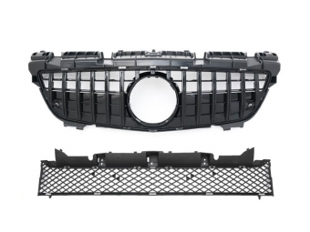 PARRILLA DELANTERA PANAMERICANA GTR PARA MERCEDES SLK R172 2011-2015 NEGRO BRILLO