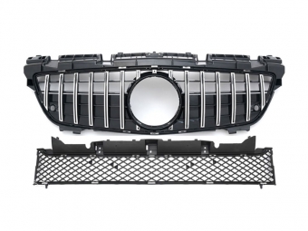 PARRILLA DELANTERA PANAMERICANA GTR PARA MERCEDES SLK R172 2011-2015 NEGRO CROMO