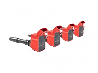 KIT DE 4 BOBINES DE IGNIÇÃO ALPHA COMPETITION AUDI S3 8V / LEON 5F CUPRA / VW GOLF 7 GTI / R - 1.8 / 2.0 TFSI - VERMELHO