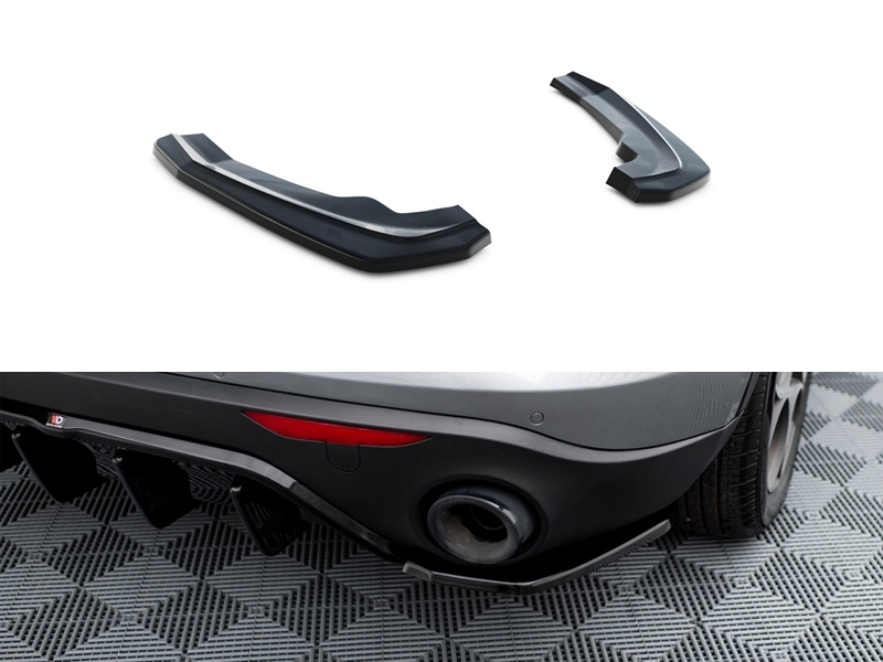 AÑADIDO LATERAL TRASEROS MAXTON ALFA ROMEO STELVIO 2016-2020 - NEGRO BRILLO