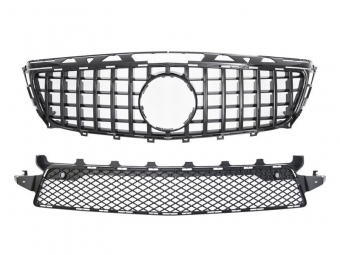 GRELHA DIANTEIRA LOOK PANAMERICANA AMG PRETA PARA MERCEDES CLS W218 2011-2014