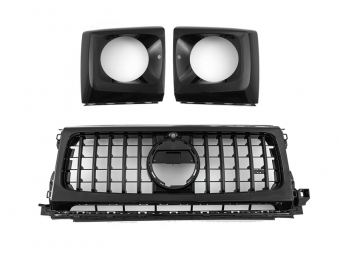 GRELHA DIANTEIRA PANAMERICANA GTR PARA MERCEDES CLASE G W463 2018-2022 - PRETO/PRIMARIO