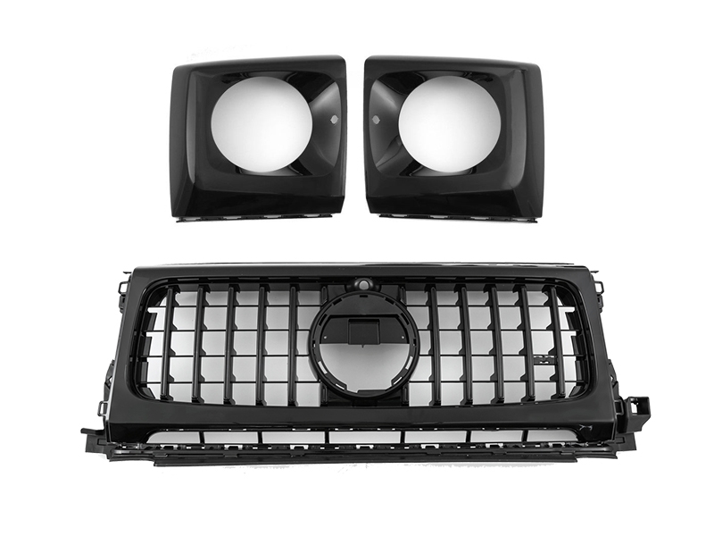 PARRILLA DELANTERA PANAMERICANA GTR PARA MERCEDES CLASE G W463 2018-2022 - NEGRO/IMPRIMADO