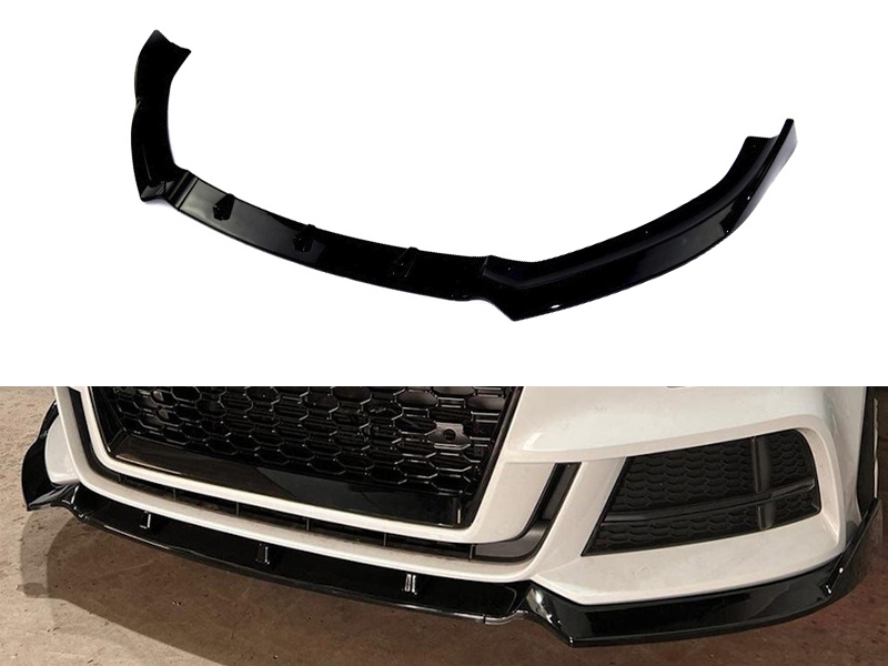 SPOILER DIANTEIRO PARA AUDI A3 8V 2016-2020 SLINE / S3 - NEGRO BRILLO