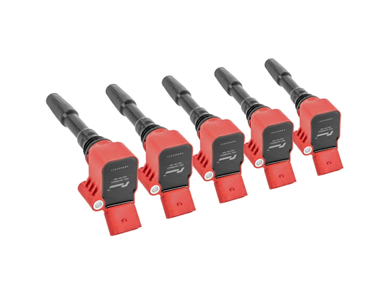 KIT DE 5 BOBINAS DE ENCENDIDO RACING LINE AUDI RS3 8V/8Y / RSQ3 F3 / TTRS 8S 2.5 TFSI EVO - ROJO