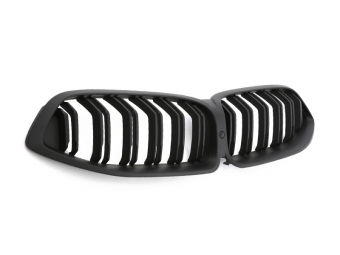 GRELHA DIANTEIRA DE LAMA DUPLA BMW SÉRIE 8 G14 G15 G16 2018-2022 – PRETO MATE
