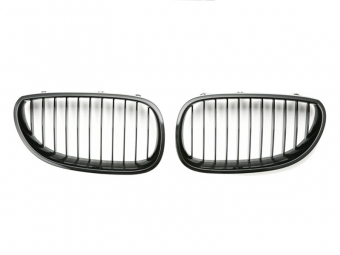 GRELHA DIANTEIRA PARA BMW SERIE 5 E60 / E61 2003-2010 - PRETO BRILHO