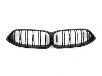 PARRILLA DELANTERA DOBLE LAMA BMW SERIE 8 G14 G15 G16 2018-2022 - NEGRO BRILLO