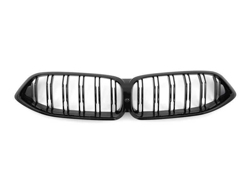 PARRILLA DELANTERA DOBLE LAMA BMW SERIE 8 G14 G15 G16 2018-2022 - NEGRO BRILLO