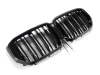 GRELHA DIANTEIRA DUPLA LAMA LED PARA BMW X5 G05 LCI - PRETO BRILHO