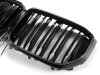 GRELHA DIANTEIRA DUPLA LAMA LED PARA BMW X5 G05 LCI - PRETO BRILHO
