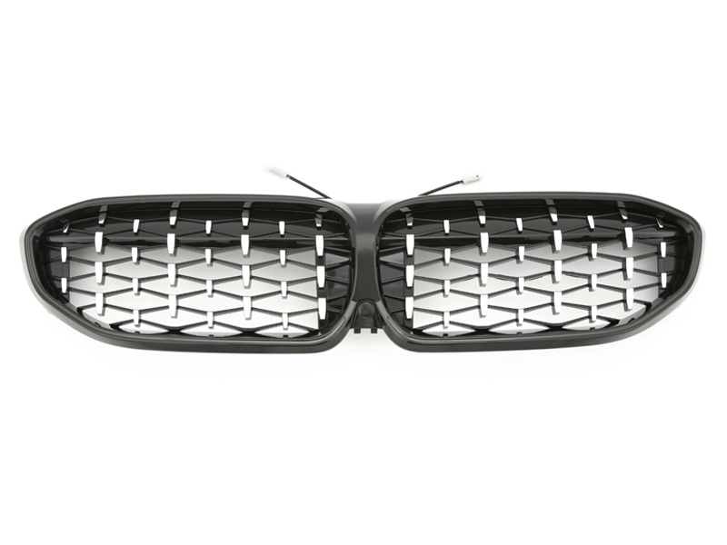 GRELHA FRONTAL DIAMANTE COM LED PARA BMW SÉRIE 3 G20 / G21 – NEGRO CROMO