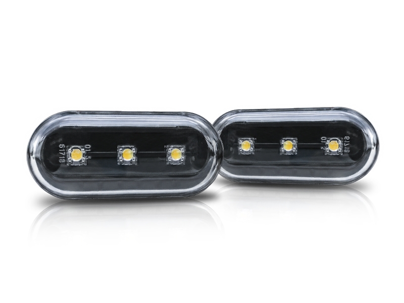 PISCAS LATERAIS LED PARA SEAT VOLKSWAGEN - FUNDO PRETO