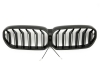 PARRILLA DELANTERA DOBLE LAMA LED PARA BMW SERIE 5 G30 G31 LCI 2020-2023 - NEGRO BRILLO