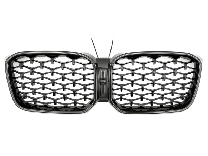 GRELHA DIANTEIRA DIAMANTE LED PARA BMW X3 G01 / X4 G02 LCI 2021-- PRETO BRILHO