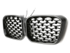 PARRILLA DELANTERA DIAMANTE LED PARA BMW X3 G01 / X4 G02 LCI 2021-- NEGRO BRILLO