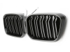 PARRILLA DELANTERA DOBLE LAMA LED PARA BMW X3 G01 / X4 G02 LCI 2021-- NEGRO BRILLO