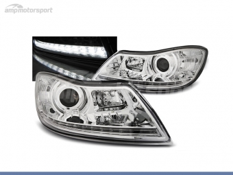 FAROIS DIANTEIROS LUZ DIURNA LED REAL DRL PARA SKODA OCTAVIA