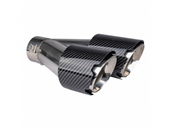 COLA DE ESCAPE ACERO INOXIDABLE CARBONO IZQUIERDA AMiO-04069