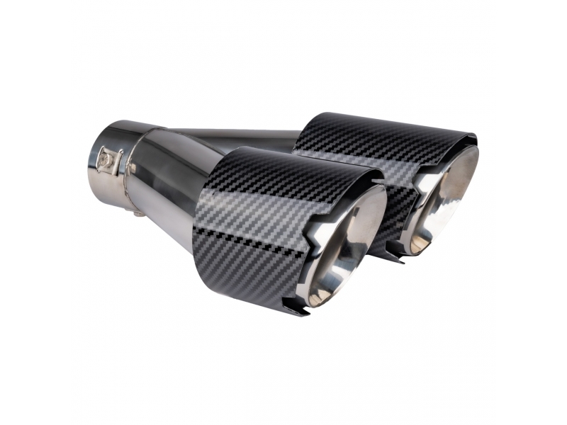COLA DE ESCAPE ACERO INOXIDABLE CARBONO IZQUIERDA AMiO-04069