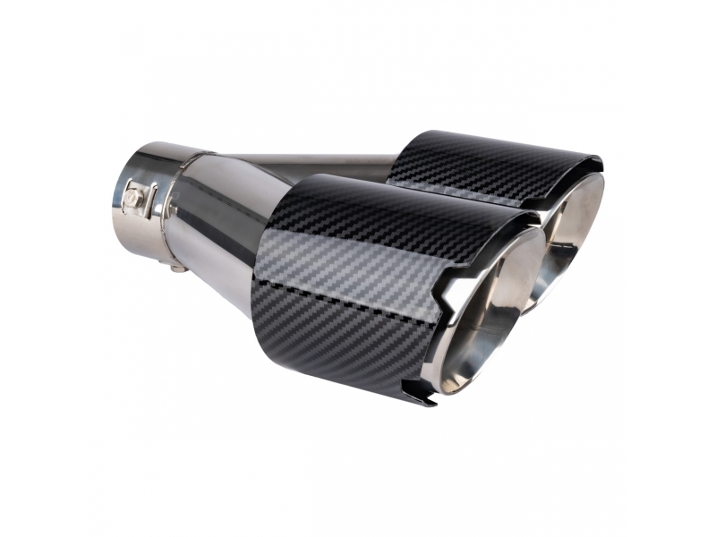 COLA DE ESCAPE ACERO INOXIDABLE CARBONO DERECHA AMiO-04070