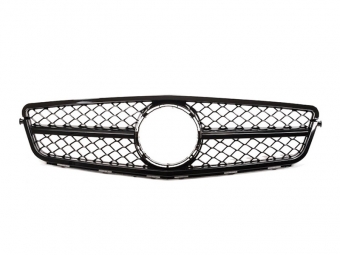 PARRILLA DELANTERA PARA MERCEDES CLASE C W204 2007-2014 - NEGRO