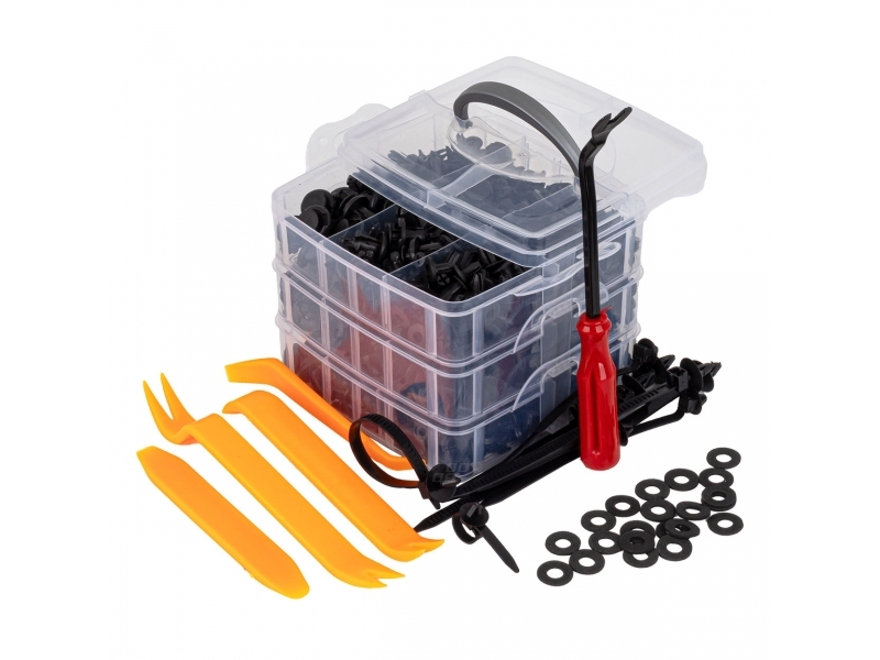 JUEGO DE CLIPS Y EXTRACTORES 650 PIEZAS. AMiO-04433