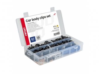 JUEGO DE CLIPS PARA CARROCERÍA 83+18 PIEZAS CON HERRAMIENTAS AMiO-04740